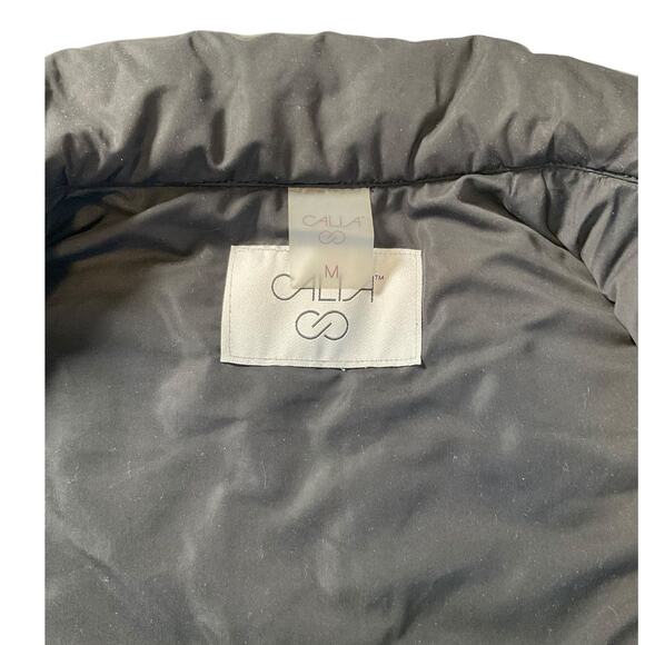 Calia by Carrie Underwood Black Puffer Vest SZ Medium Zip Front Utility Pockets - Picture 11 of 12